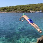 Swimming around Obanjan island