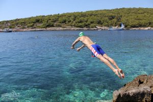 Swimming around Obanjan island