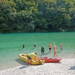 Swimming in Slovenian Soca River