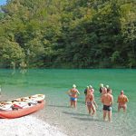 Swimming in Slovenian Soca River