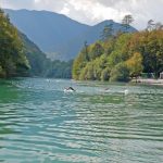 Swimming in Slovenian Soca River