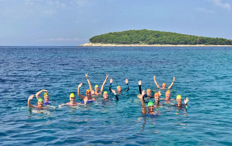 Croatian Swimming Holiday with the group at Krapanj Island