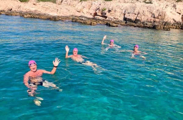Swimming the Croatian islands near Sibenik, Croatia
