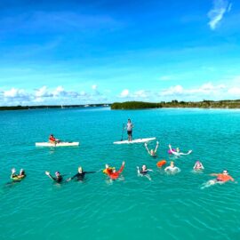 Swimming-Group-Bacalar-Mexico